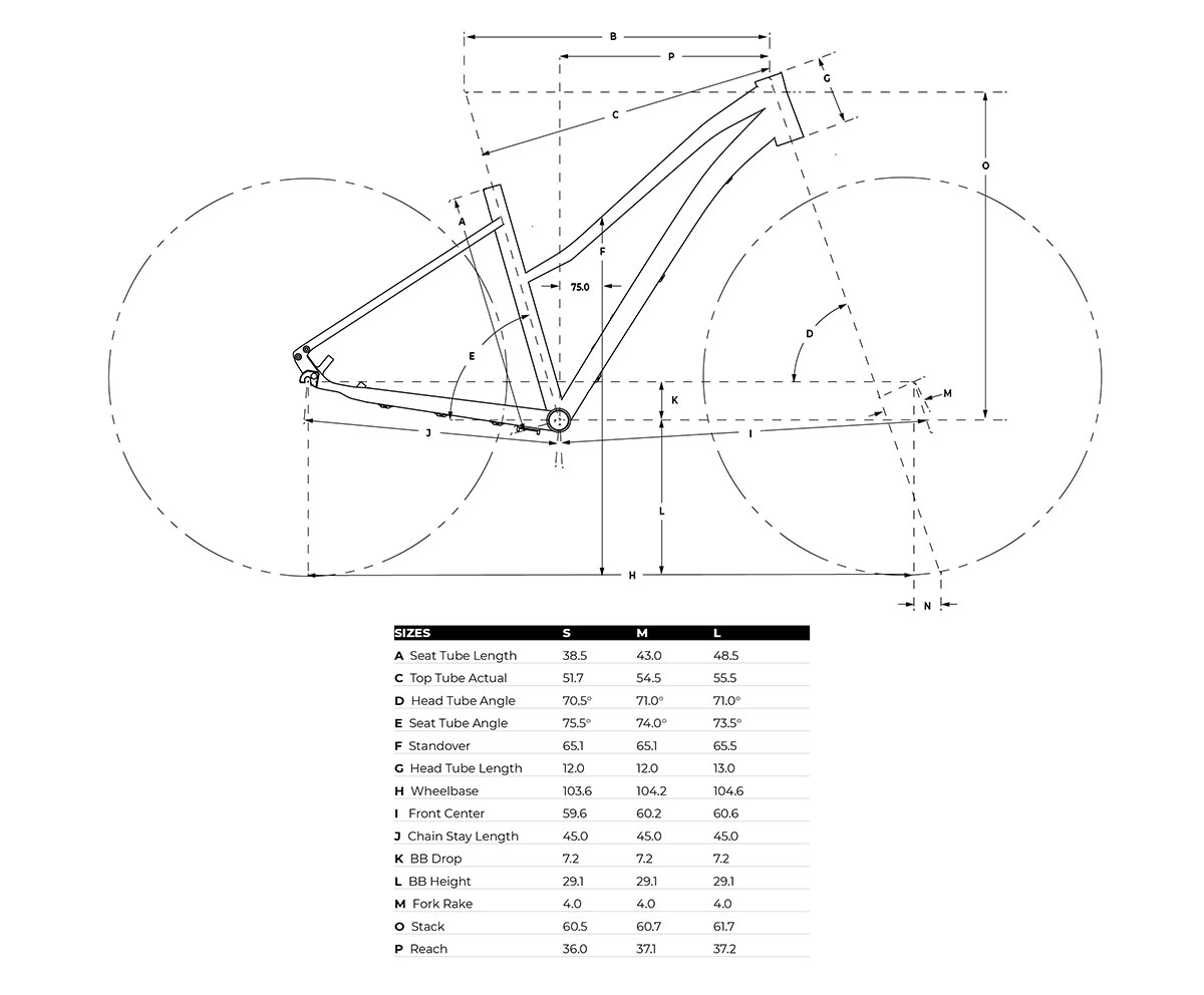 GT Transeo Elite Womens geometrie