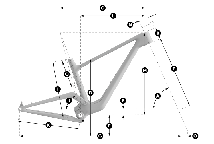 Geometrie Horské kolo Scott Spark RC Comp