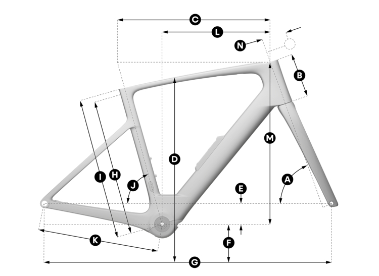 Geometrie Silniční elektrokolo Scott Fastlane Premium